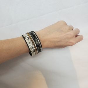 Wide Snakeskin Bracelet